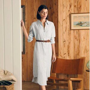Faherty Laguna Linen Midi Dress